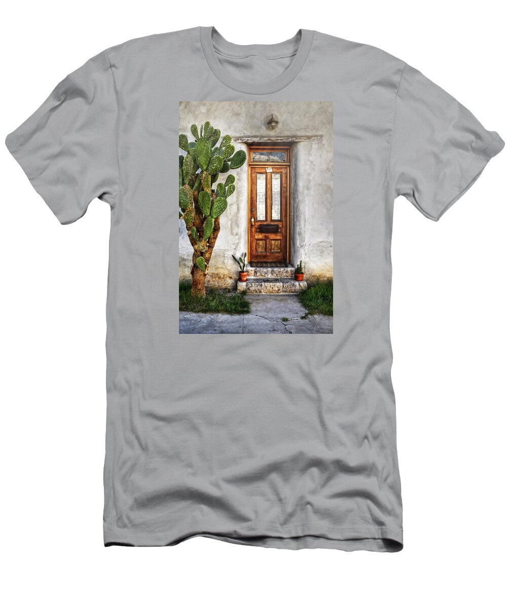 Ken Smith Photography T-Shirt featuring the photograph Wood Door In Tuscon by Ken Smith