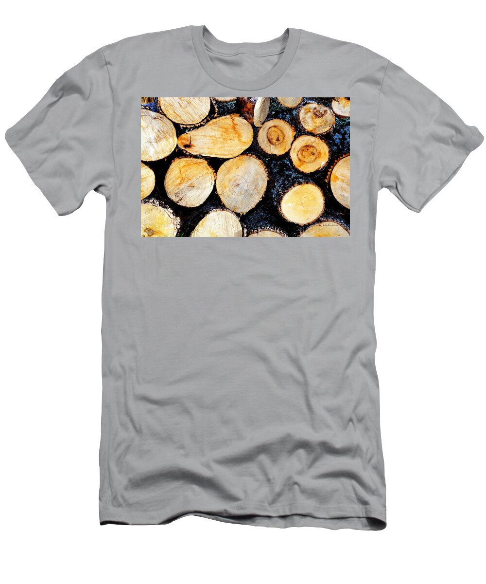 Texas T-Shirt featuring the photograph Wood Pile by Erich Grant