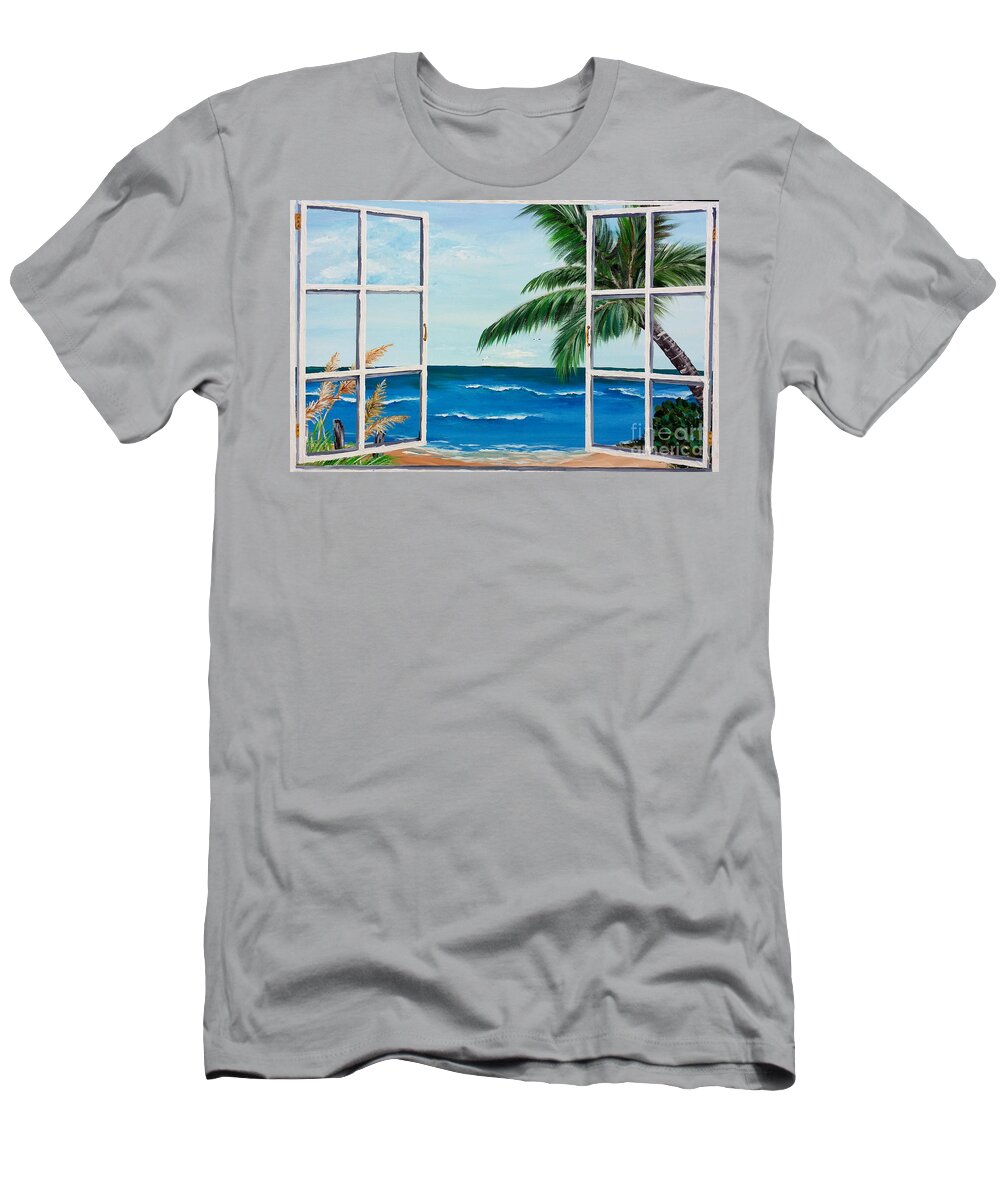 Ocean T-Shirt featuring the painting Working Daydream by Deb Arndt