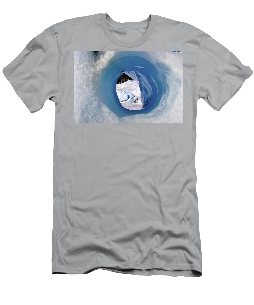 Ice T-Shirt featuring the photograph Wormhole 2 by Cathy Mahnke