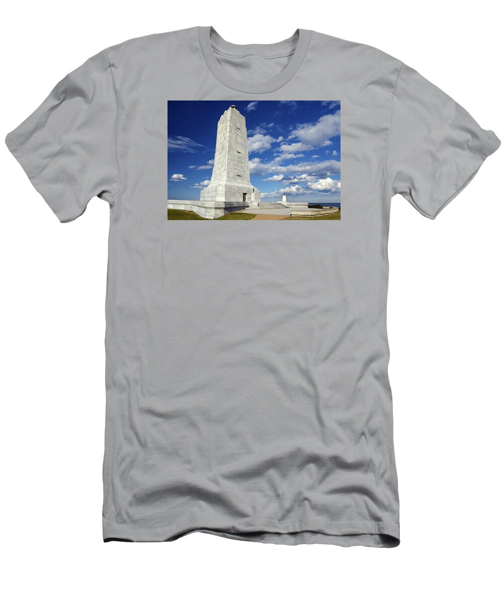 Wright Brothers Memorial T-Shirt featuring the photograph Wright Brothers Memorial d by Greg Reed