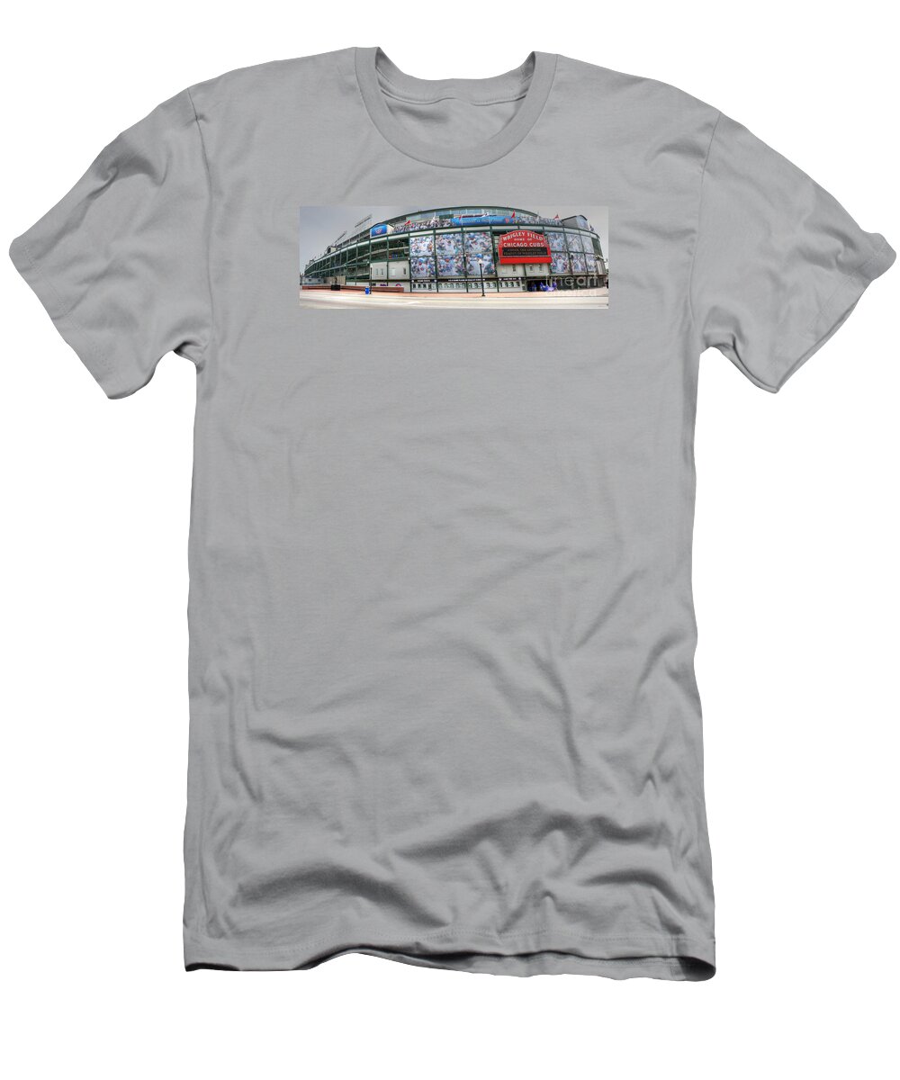 Wrigley Field T-Shirt featuring the photograph Wrigley Field on Clark by David Bearden