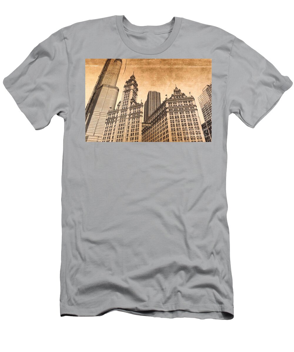 Wrigley Tower T-Shirt featuring the photograph Wrigley Tower Chicago by Dejan Jovanovic