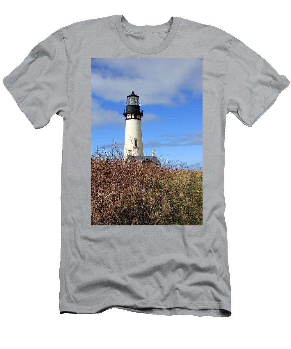 Yaquina Bay Lighthouse T-Shirt featuring the photograph Yaquina Bay Lighthouse by Athena Mckinzie