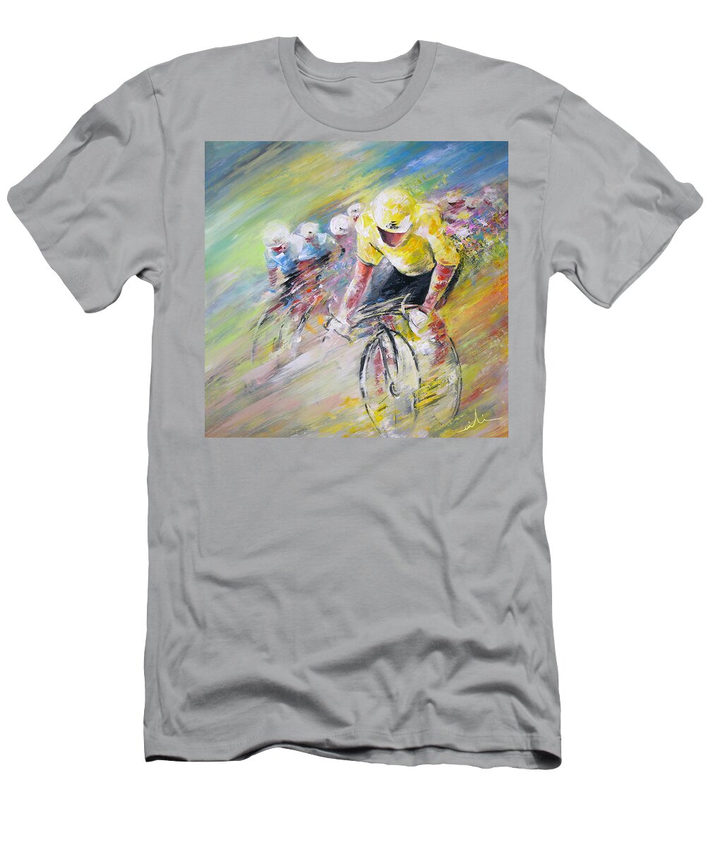 Sports T-Shirt featuring the painting Yellow Triumph by Miki De Goodaboom