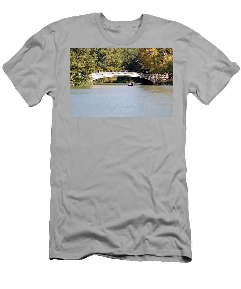 Central Park T-Shirt featuring the photograph Bow Bridge #1 by Rob Hans