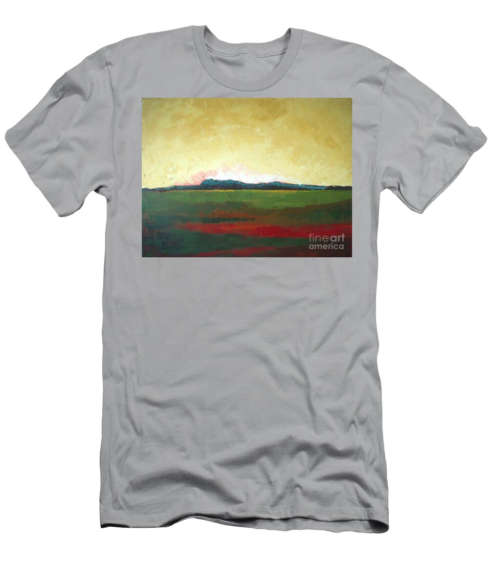 Landscape T-Shirt featuring the painting Sunrise #2 by Vesna Antic