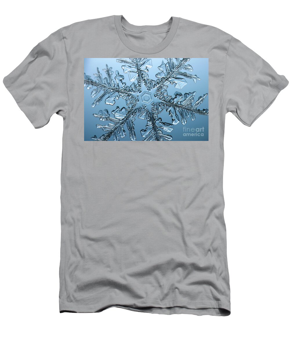 Snowflake T-Shirt featuring the photograph Snowflake #151 by Ted Kinsman