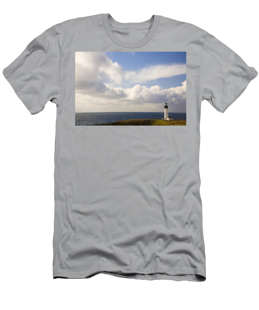 Architectural Exterior T-Shirt featuring the photograph Lighthouse, Oregon, United States Of #2 by Craig Tuttle