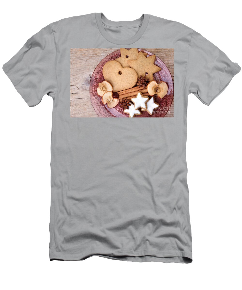 Ginger T-Shirt featuring the photograph Christmas Gingerbread #3 by Nailia Schwarz