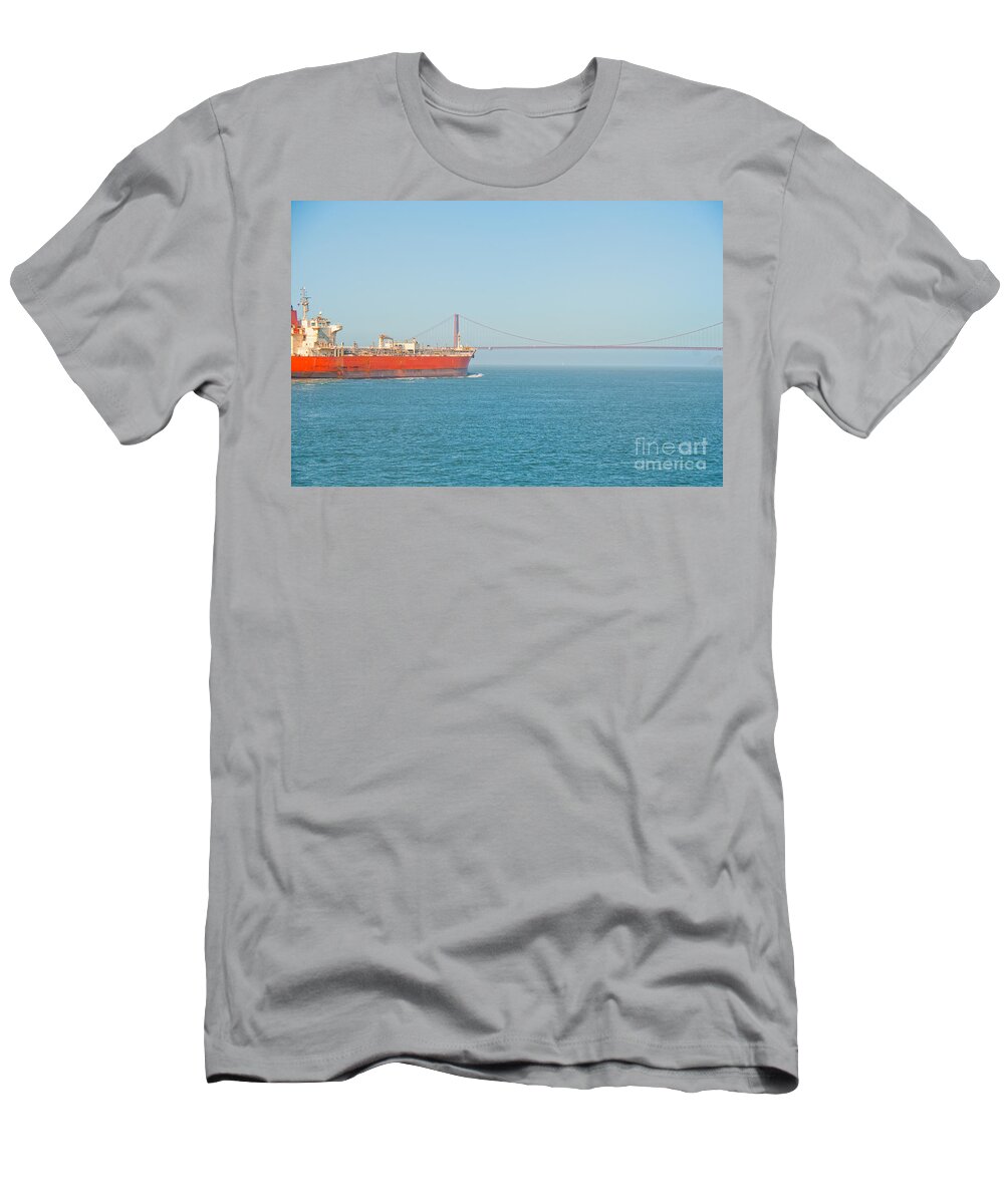 California T-Shirt featuring the digital art San Francisco Harbour #3 by Carol Ailles