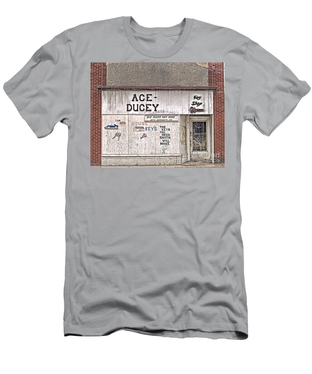 Building T-Shirt featuring the photograph Ace-Ducey by Terry Doyle
