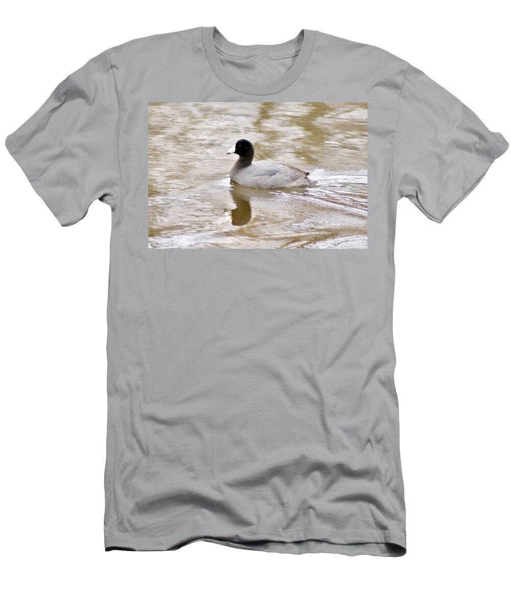 Coot T-Shirt featuring the photograph American Coot 1 by Joe Faherty