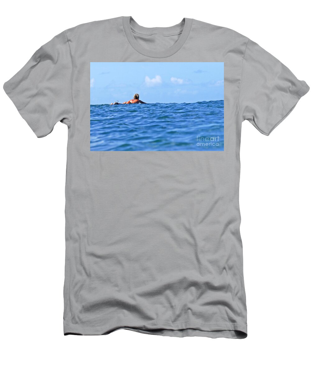 Surfing T-Shirt featuring the photograph Blue Horizon by Paul Topp