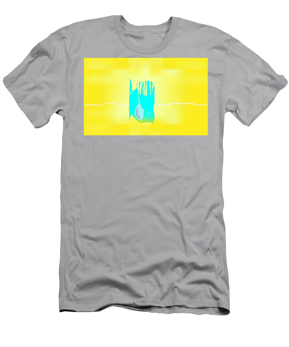 Yellow T-Shirt featuring the digital art Bluegrass by Kevin McLaughlin