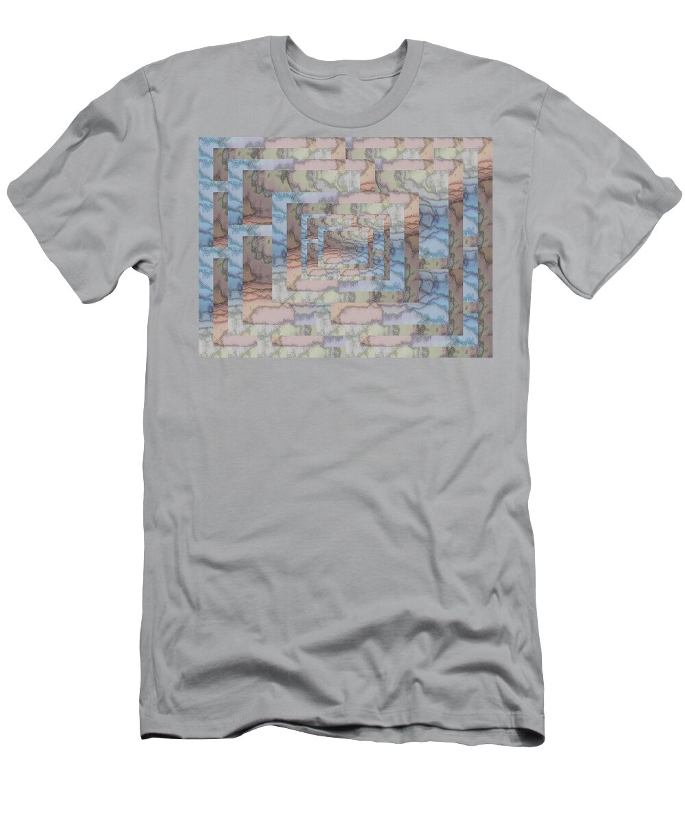 Brushed T-Shirt featuring the digital art Brushed Pastel 4 by Tim Allen