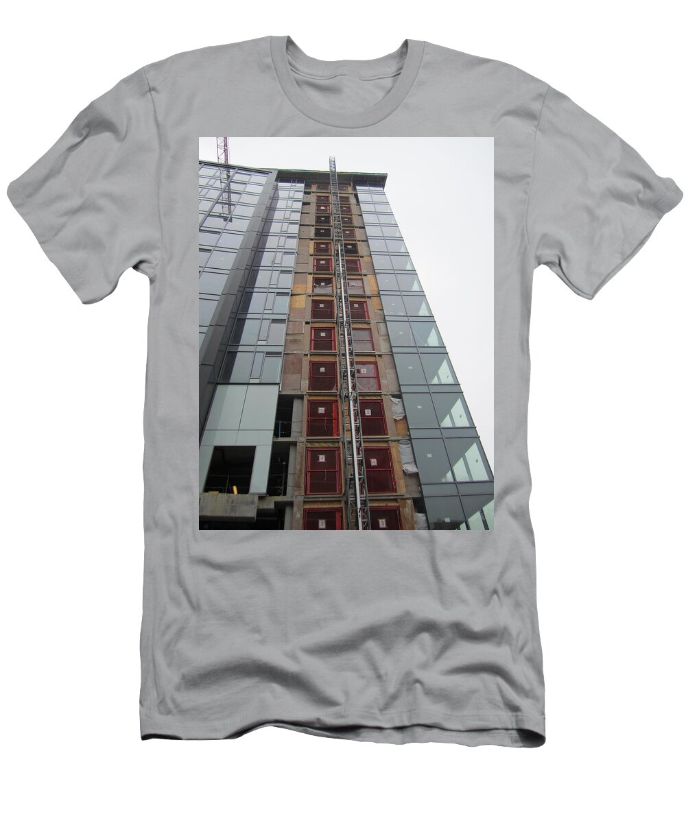 Windows T-Shirt featuring the photograph Building UP In the City by Kym Backland