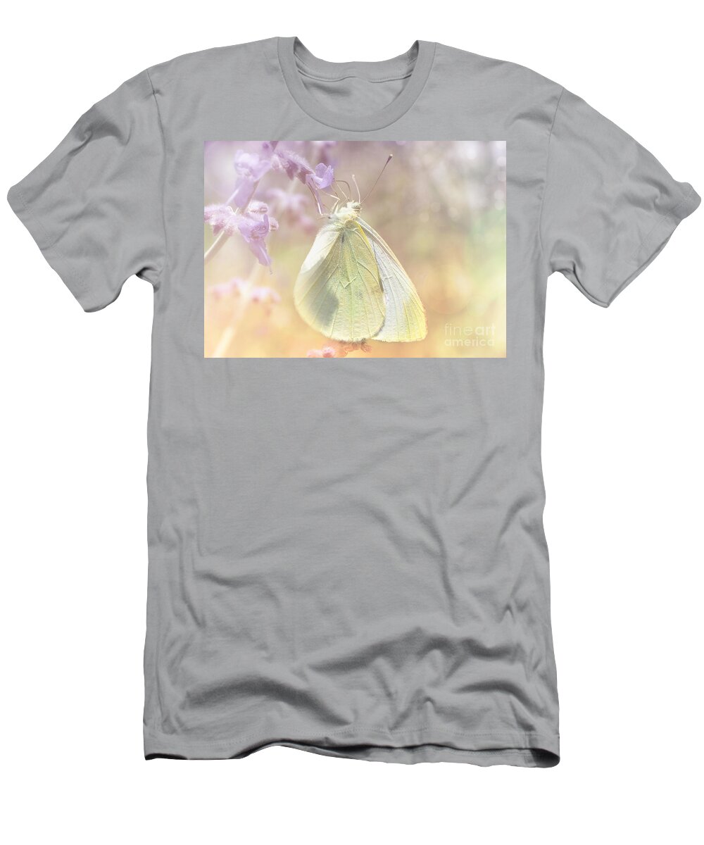 Butterfly T-Shirt featuring the photograph Cabbage White Butterfly by Elaine Manley