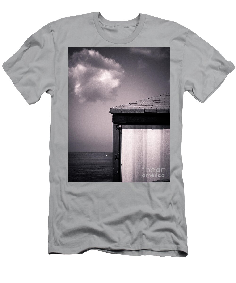 Black And White T-Shirt featuring the photograph Cabin with cloud by Silvia Ganora