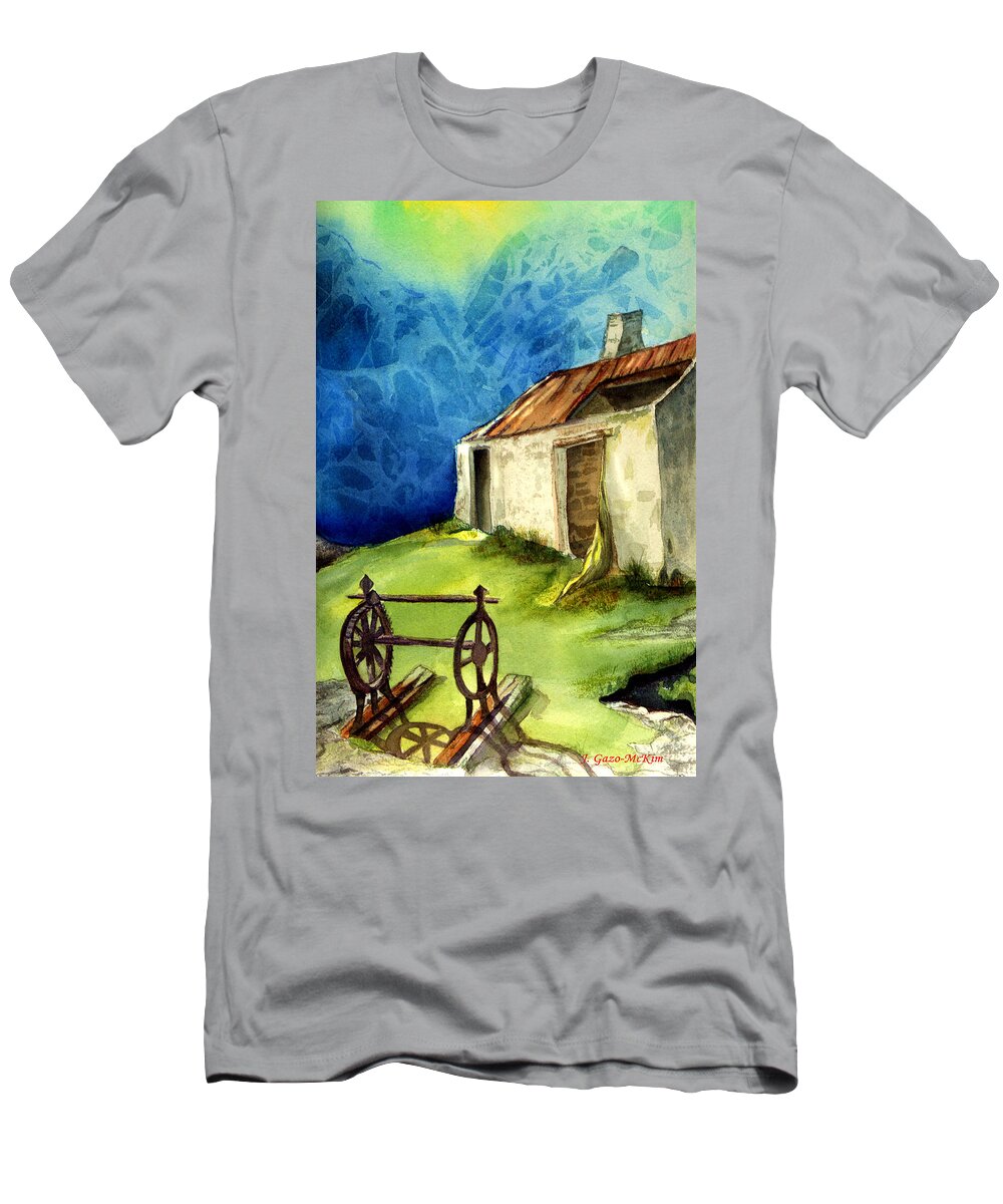 Nature T-Shirt featuring the painting Celtic Whimsy by Jo-Anne Gazo-McKim