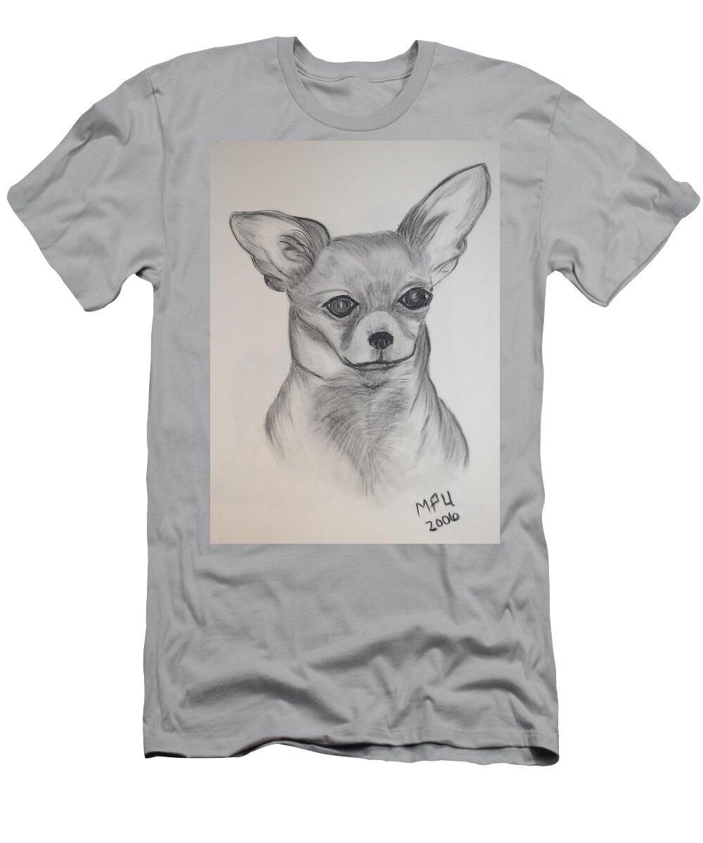 Chi Chi T-Shirt featuring the drawing Chi Chi by Maria Urso