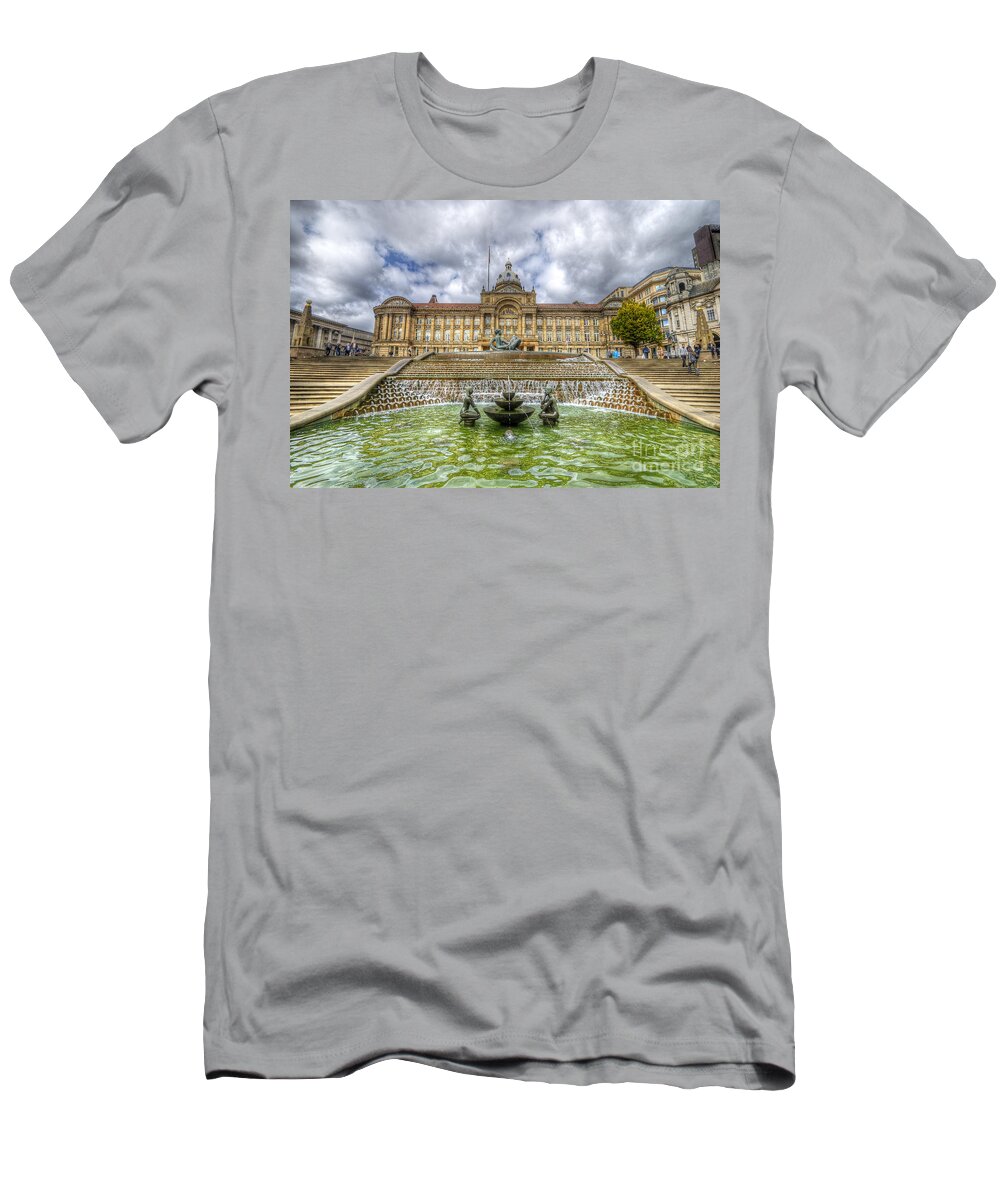 Art T-Shirt featuring the photograph Council House And Victoria Square - Birmingham by Yhun Suarez