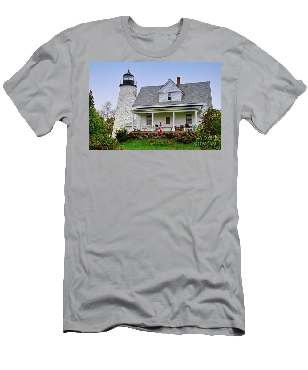 Castine T-Shirt featuring the photograph Dyce Head Lighthouse by Sue Karski