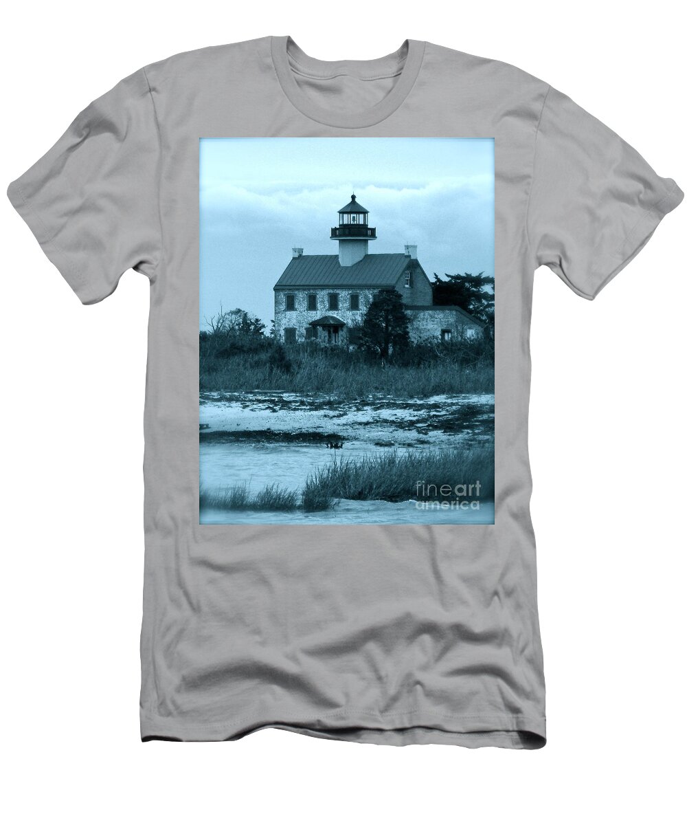 East Point Lighthouse T-Shirt featuring the photograph East Point Light in the Clouds by Nancy Patterson