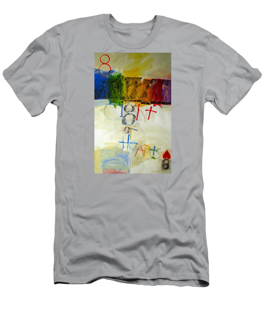Acrylic T-Shirt featuring the painting Eight of Hearts 34-52 by Cliff Spohn