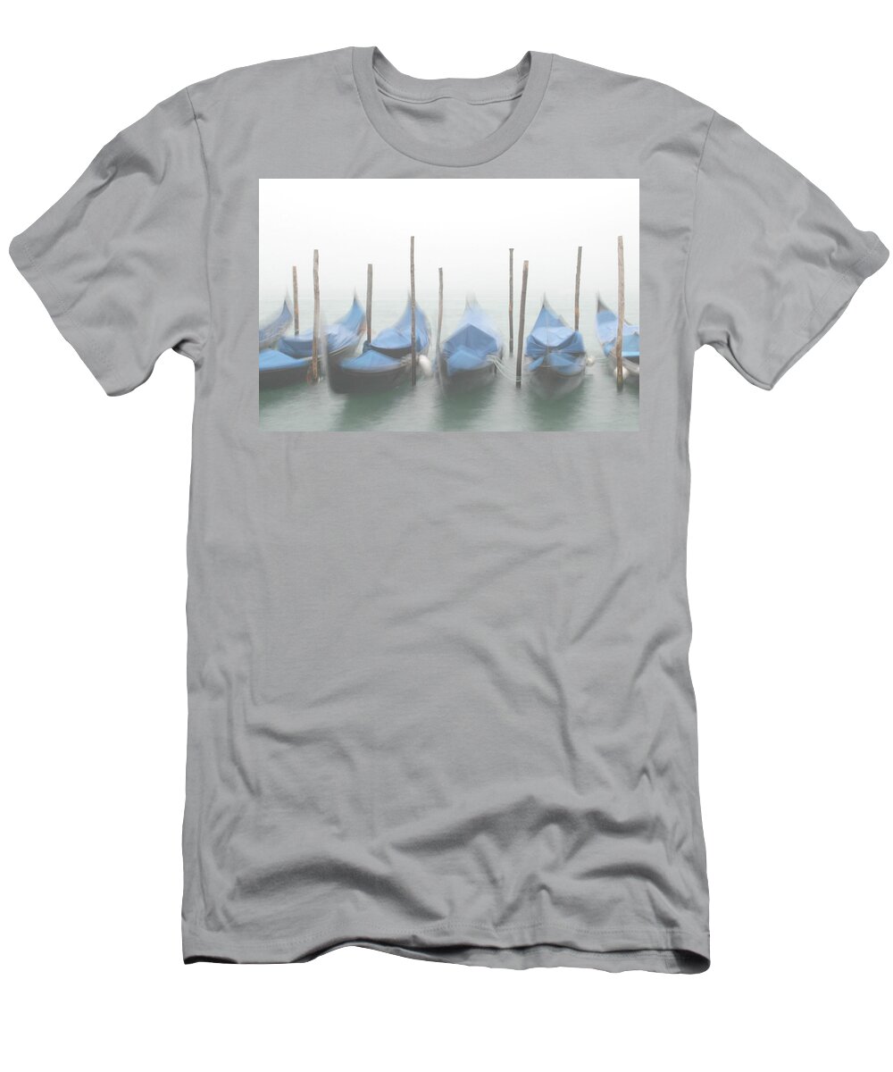 Venice T-Shirt featuring the photograph Foggy Morning Grand Canal by Tom and Pat Cory