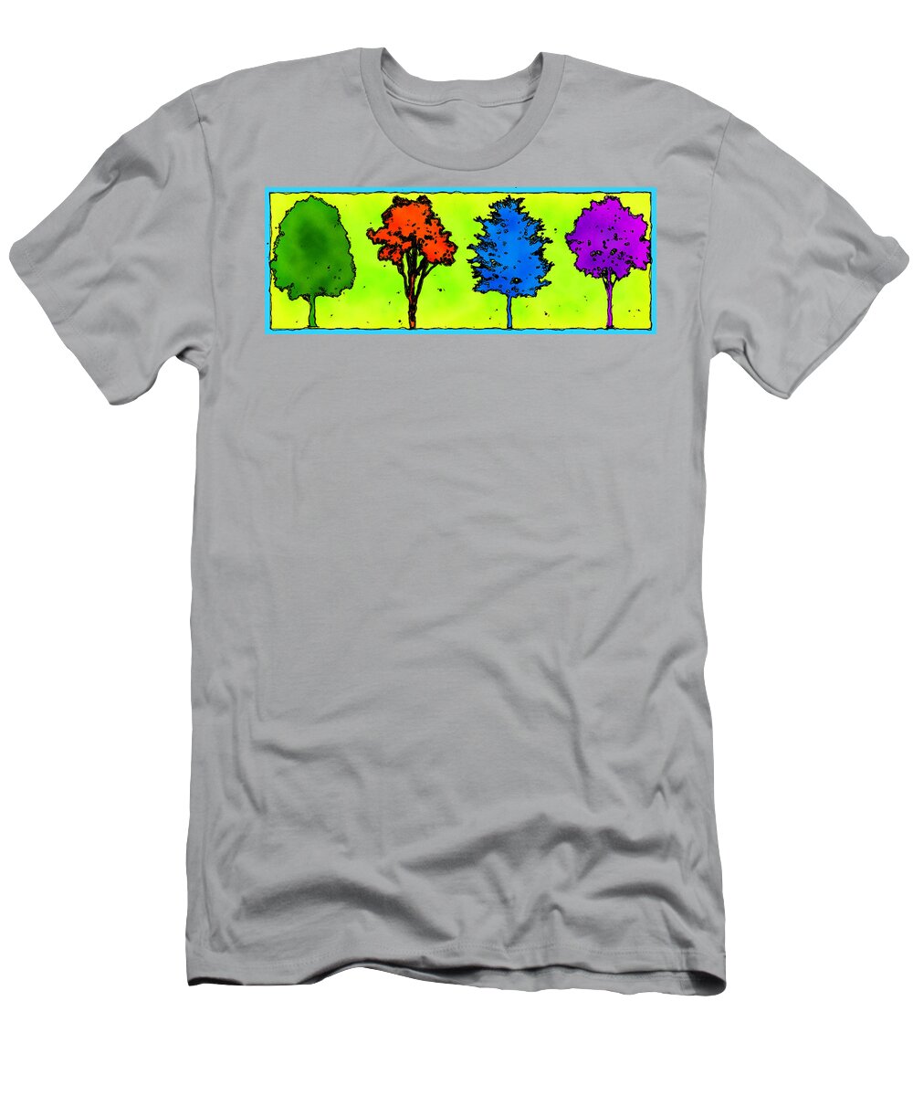 Tree T-Shirt featuring the photograph Four Trees by David G Paul