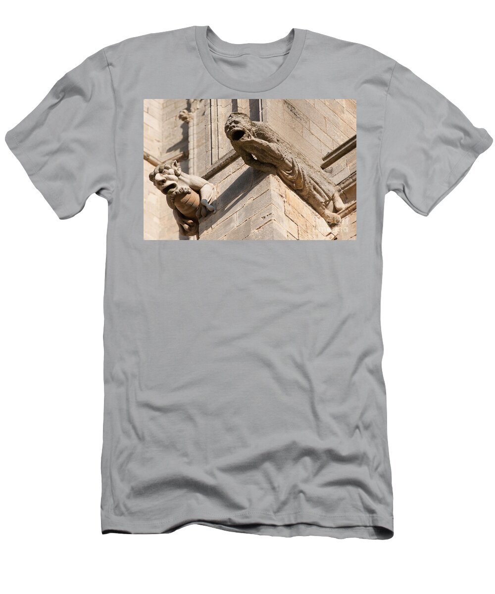 2 T-Shirt featuring the photograph Gargoyles on Ely Cathedral by Andrew Michael