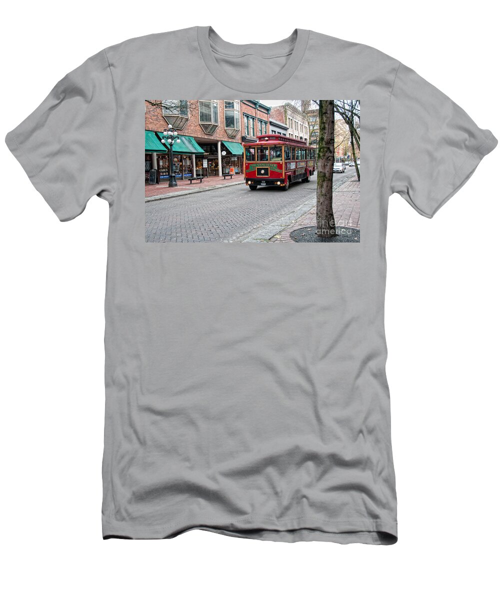 Canada T-Shirt featuring the digital art Gastown Street Scene by Carol Ailles
