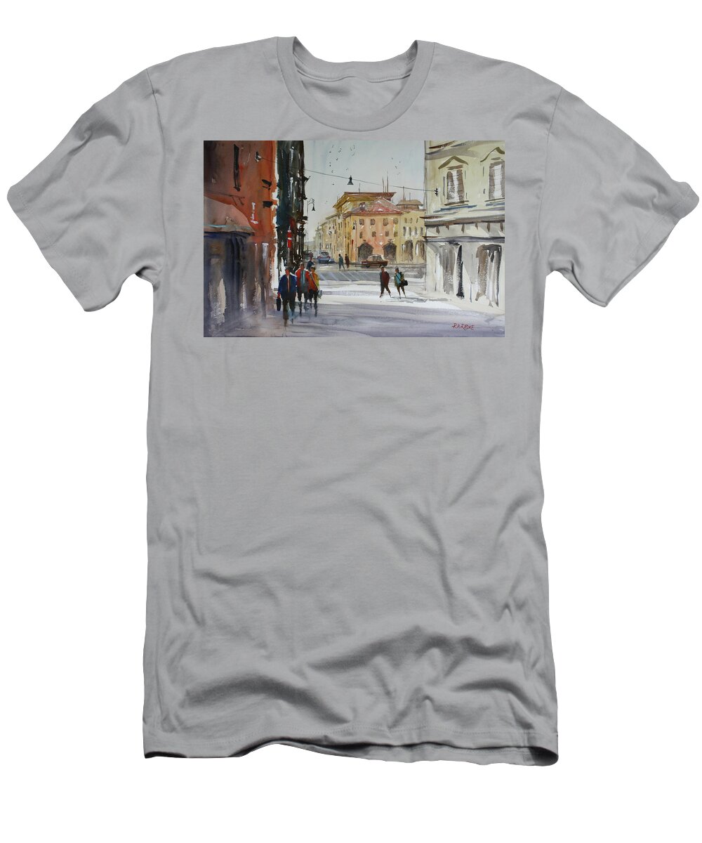 Ryan Radke T-Shirt featuring the painting Italian Impressions 2 by Ryan Radke