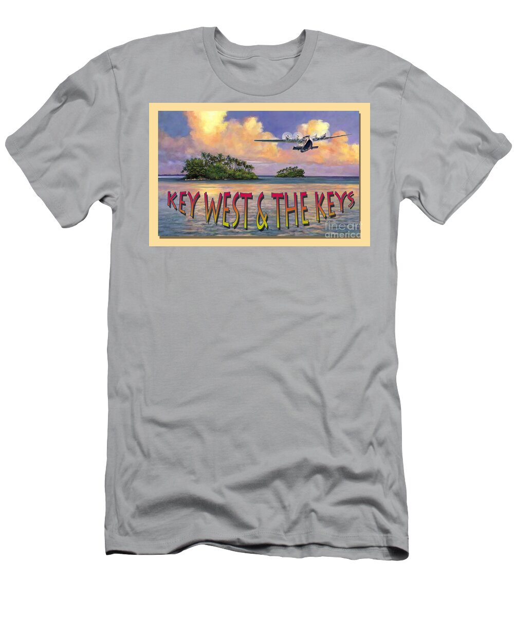 Key West T-Shirt featuring the painting Key West Air Force by David Van Hulst