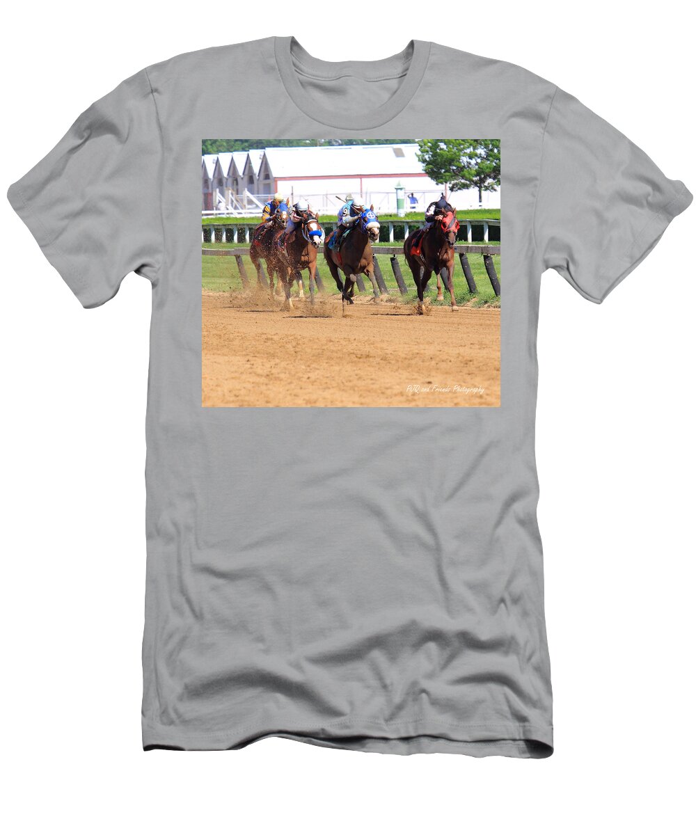 T-Shirt featuring the photograph 'Kickin' Dirt' by PJQandFriends Photography