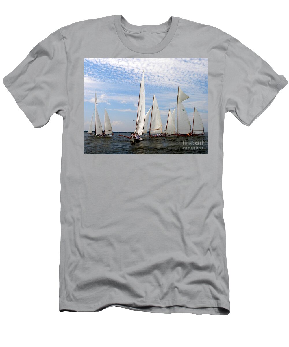 Log Canoe T-Shirt featuring the photograph Log Canoes by Lainie Wrightson