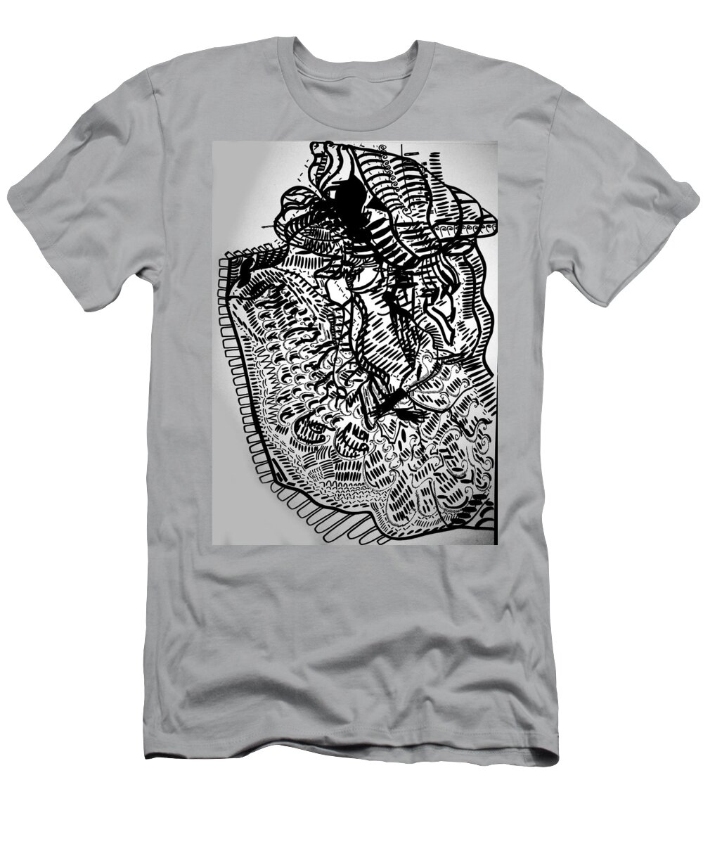 Jesus T-Shirt featuring the drawing Loves Shell by Gloria Ssali