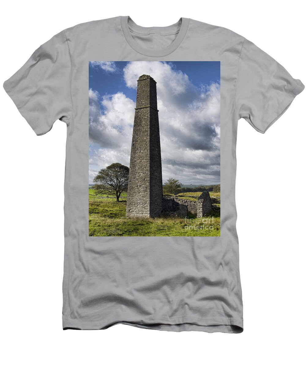 Chimney T-Shirt featuring the photograph Magpie mine chimney by Steev Stamford