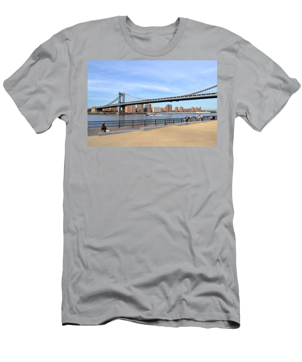 Manhattan T-Shirt featuring the photograph Manhattan Bridge1 by Zawhaus Photography