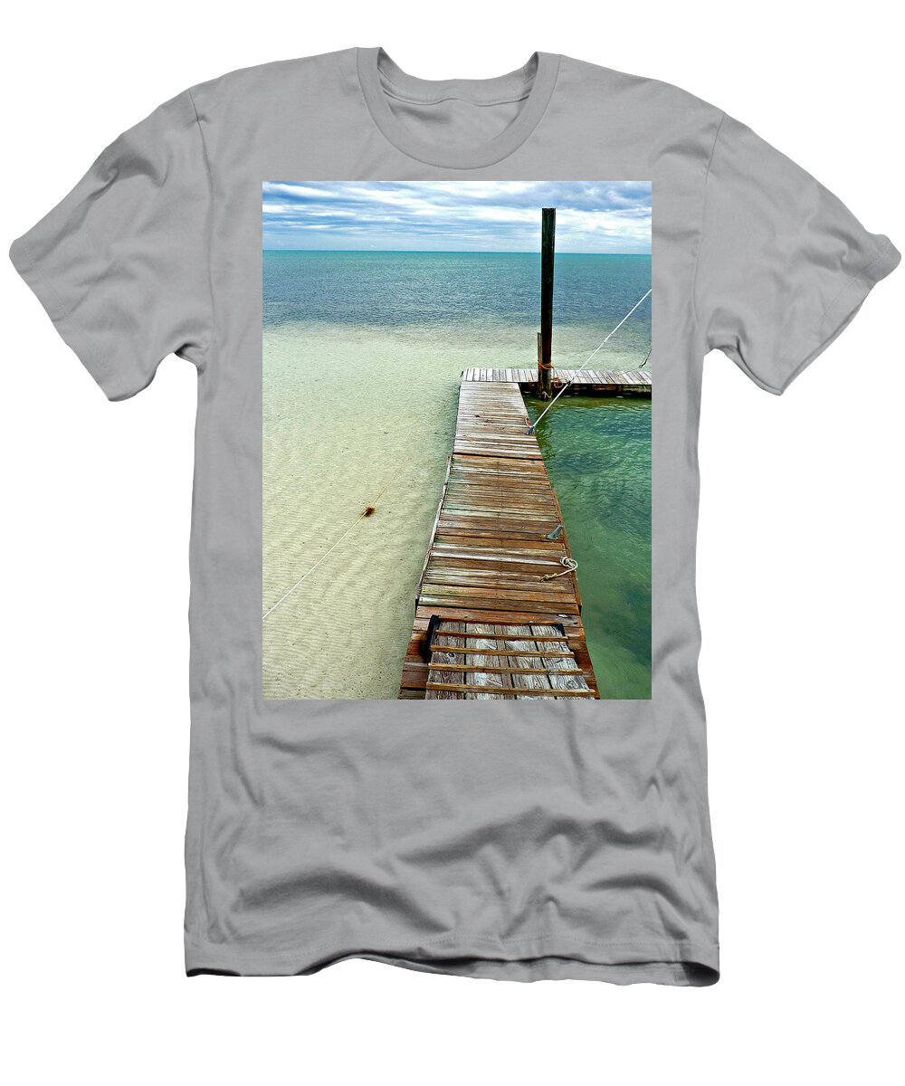 Marathon Key T-Shirt featuring the photograph Marathon Dock Florida Keys by Jo Sheehan