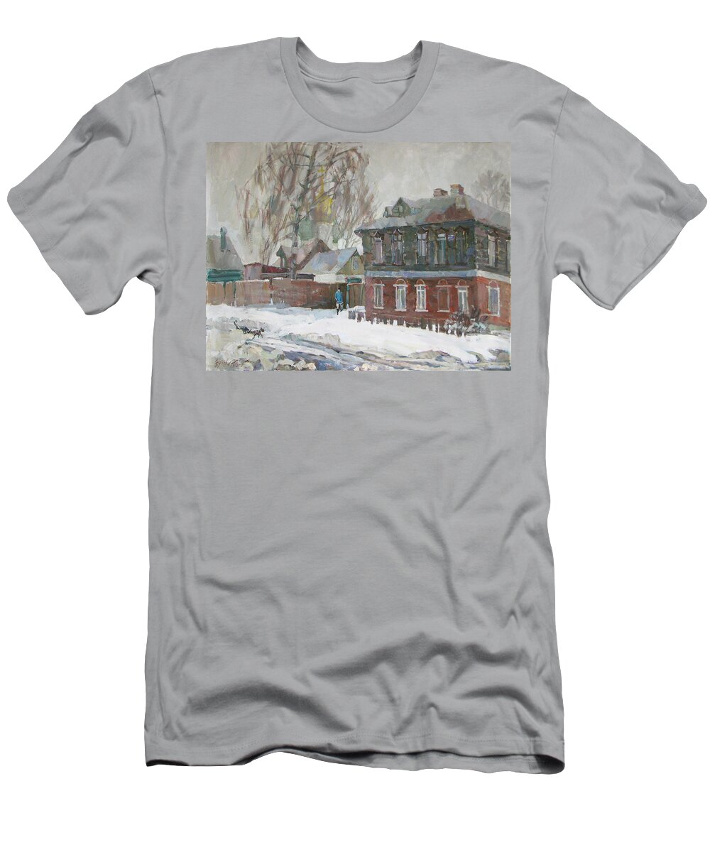 Temple T-Shirt featuring the painting March by Juliya Zhukova