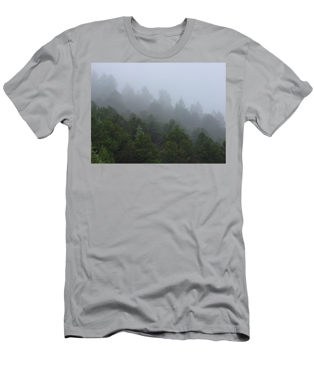 Mountain T-Shirt featuring the photograph Misty Mountain Morning by Charles and Melisa Morrison