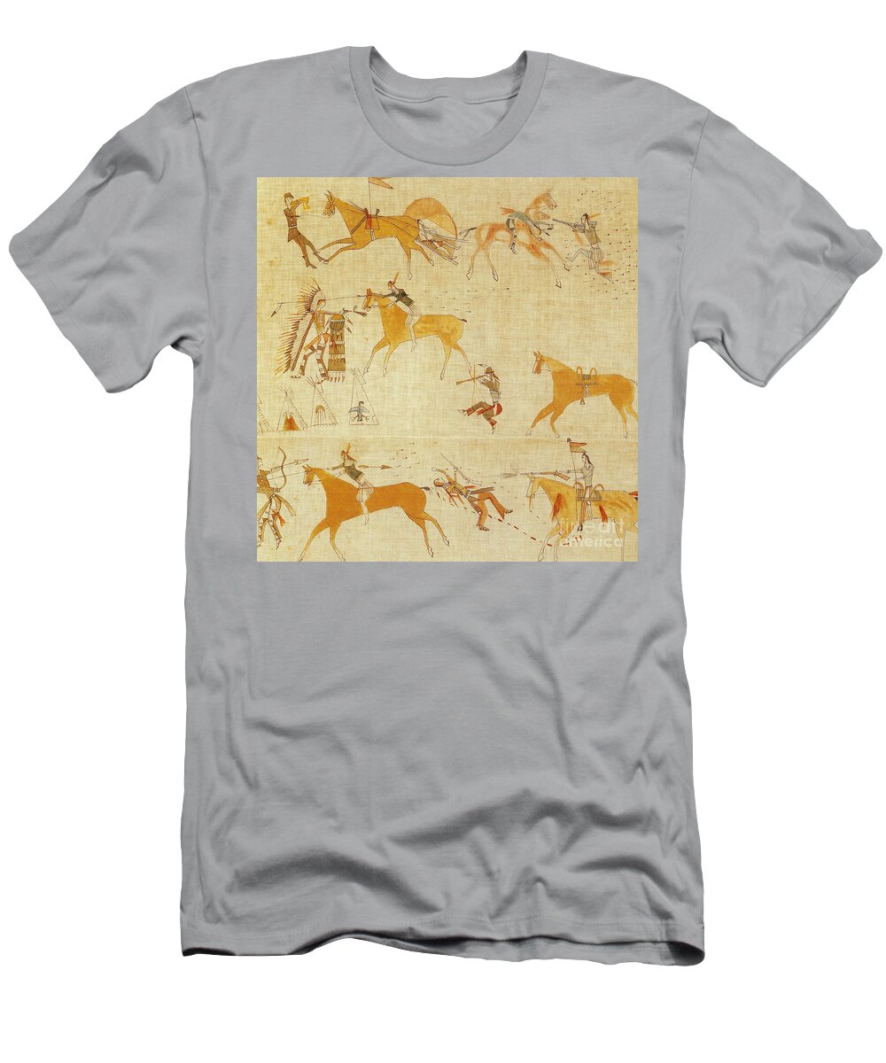 Historic T-Shirt featuring the photograph Native American Art by Photo Researchers