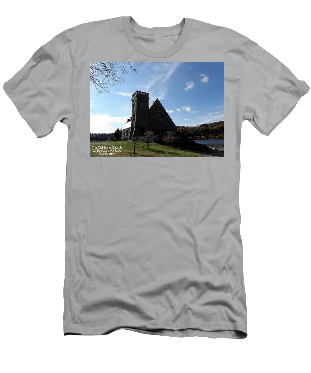 Historical Building T-Shirt featuring the photograph Old Stone Church 1897 USA by Kim Galluzzo