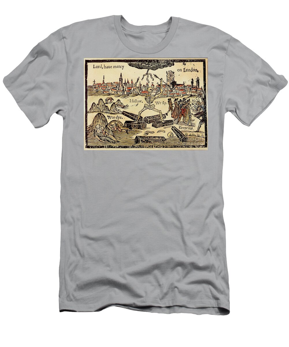 Plague T-Shirt featuring the photograph Plague In London 1625 by Science Source