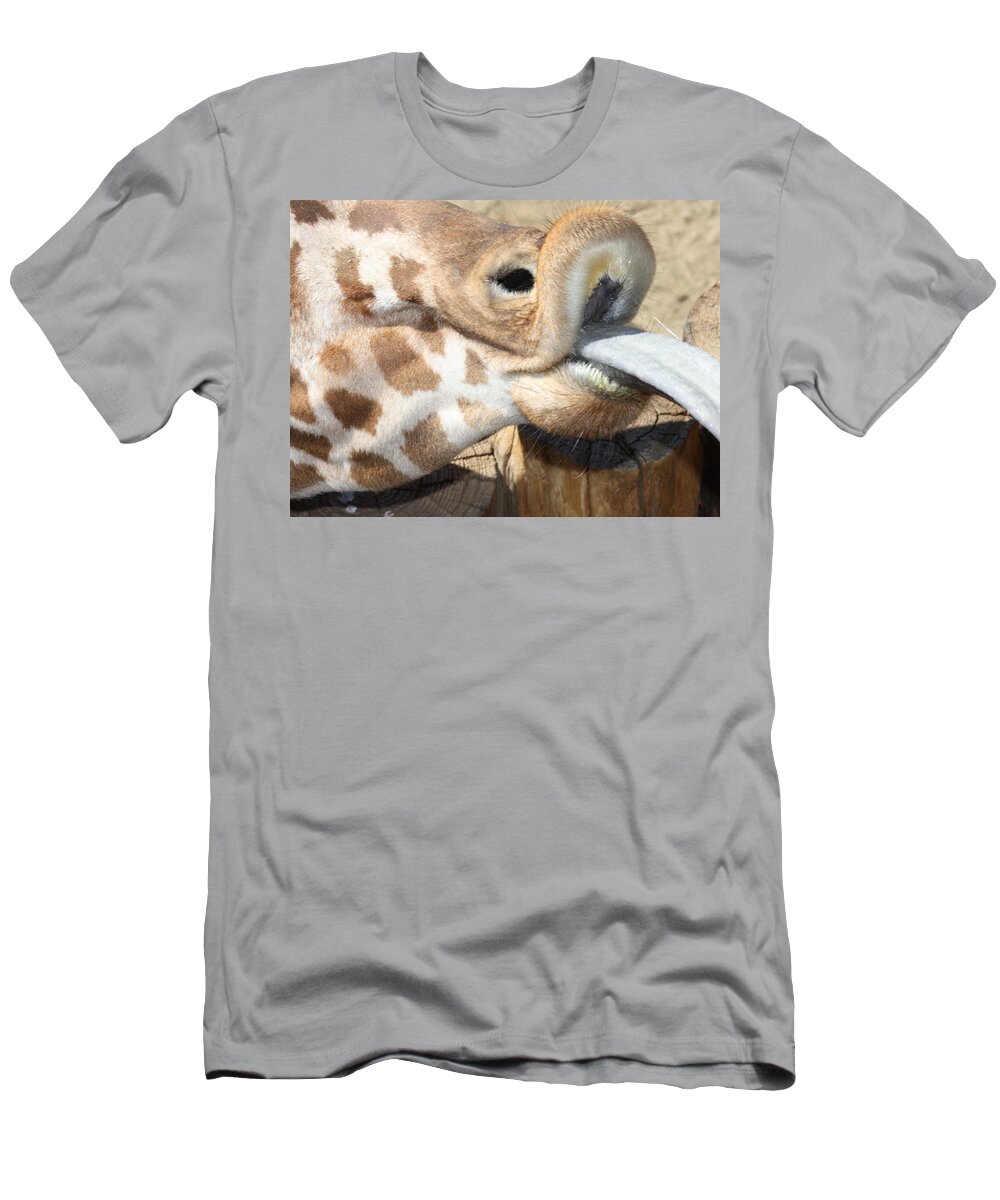 Giraffe T-Shirt featuring the photograph Pucker Up by Kim Galluzzo Wozniak