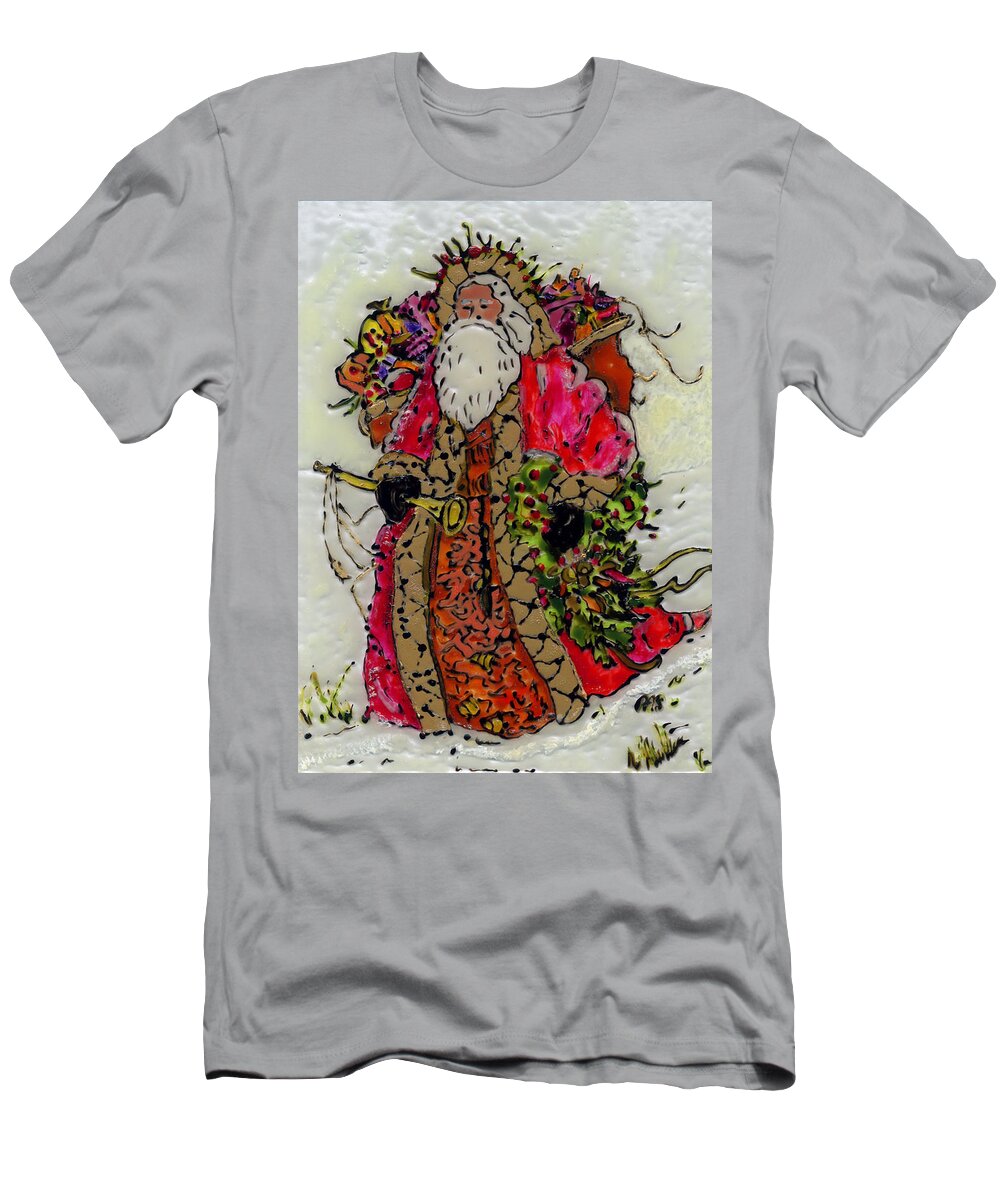 Santa T-Shirt featuring the painting Saint Nicholas by Phil Strang