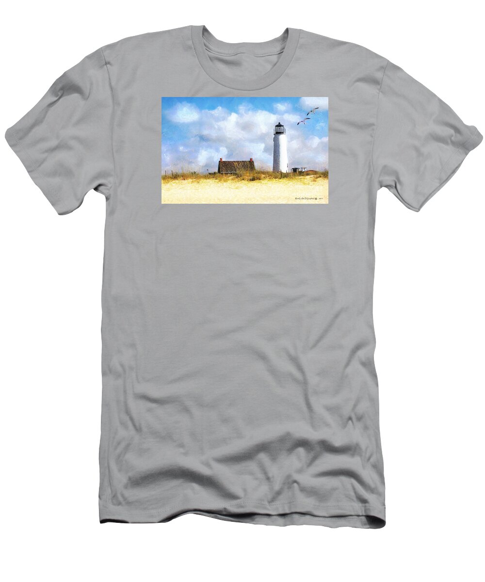 St George Island T-Shirt featuring the photograph St. George Island Lighthouse by Rhonda Strickland