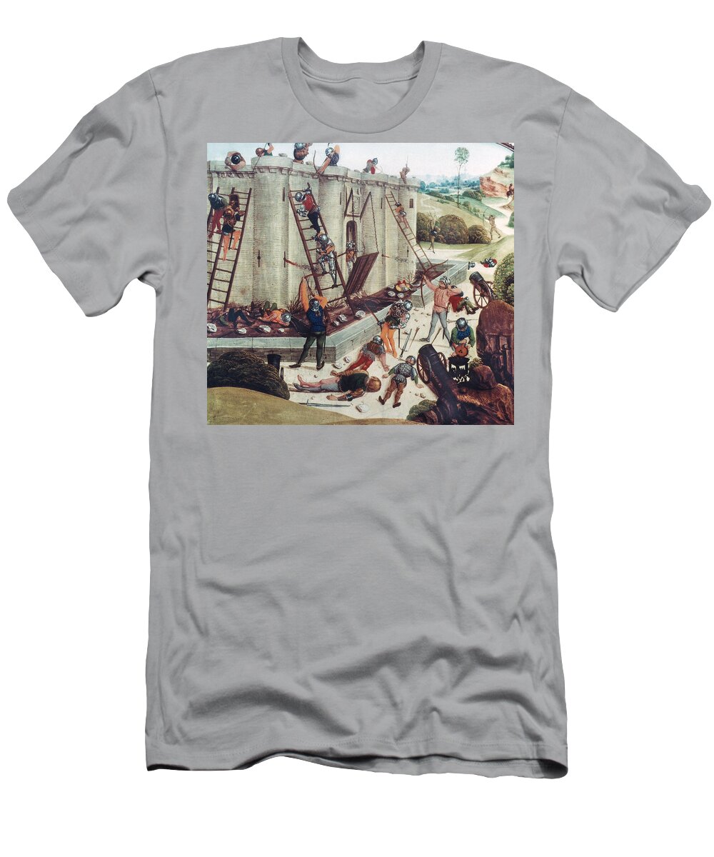 15th Century T-Shirt featuring the photograph Storming Of Castle by Granger